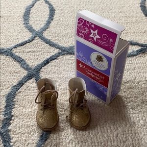 american girl doll truly me gold glitter boots